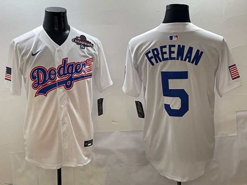Men Los Angeles Dodgers #5 Freeman White Second generation Joint Name Nike 2025 MLB Jersey style 6->los angeles dodgers->MLB Jersey